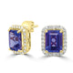 4.33ct Tanzanite Earring with 0.441ct Diamonds set in 14K Yellow Gold