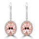 10.94ct Morganite Earring with 0.54ct Diamonds set in 14K Two Tone