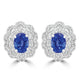 1.18ct Sapphire Earring with 0.48ct Diamonds set in 18K White Gold