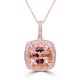 8.73ct Morganite Pendant with 0.49ct Diamonds set in 14K Rose Gold