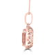 8.73ct Morganite Pendant with 0.49ct Diamonds set in 14K Rose Gold