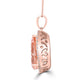 9.2ct Morganite Pendant with 0.48ct Diamonds set in 14K Rose Gold