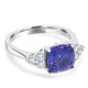 3.05ct Tanzanite Ring with 0.37ct Diamonds set in Platinum 950