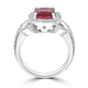 2.39ct Tourmaline Ring with 0.35ct Diamonds set in 14K White Gold