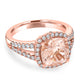 2.64ct Morganite Ring with 0.52ct Diamonds set in 14K Rose Gold