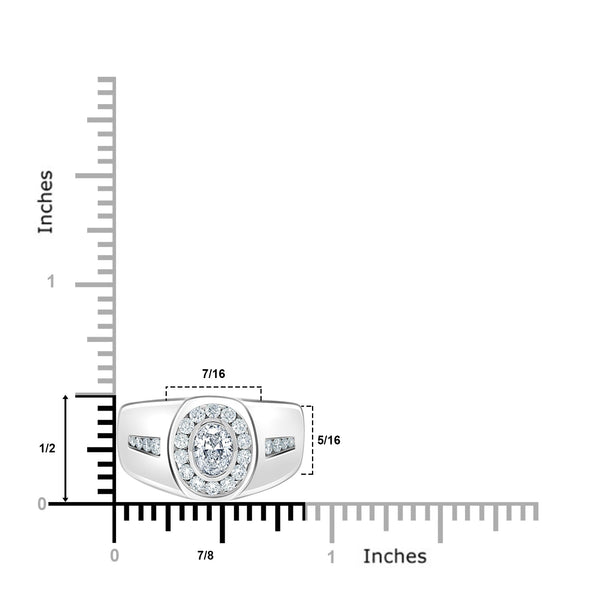 0.54ct Diamond Ring with 0.53ct Diamonds set in Platinum 950