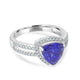 3.17ct Tanzanite Ring with 0.28ct Diamonds set in Platinum 950