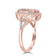 5.24ct Morganite Ring with 0.31ct Diamonds set in 14K Rose Gold