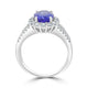 2.74ct Tanzanite Ring with 0.85ct Diamonds set in Platinum 950