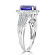 2.74ct Tanzanite Ring with 0.85ct Diamonds set in Platinum 950