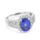 2.74ct Tanzanite Ring with 0.85ct Diamonds set in Platinum 950