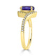 1.89Ct Tanzanite Ring With 0.28Tct Diamonds Set In 14Kt Yellow Gold