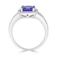 1.89ct Tanzanite ring with 0.22tct diamonds set in 14K white gold