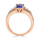 1.70ct Tanzanite Ring With 0.37tct Diamonds Set In 14Kt Rose Gold