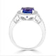 2.06Ct Tanzanite Ring With 0.37Tct Diamonds Set In 14Kt White Gold