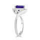 1.59Ct Tanzanite Ring With 0.15Tct Diamonds Set In 14Kt White Gold