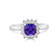 1.07Ct Tanzanite Ring With 0.37Tct Diamonds Set In 14Kt White Gold