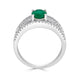 1.13ct Emerald Ring with 0.41tct Diamonds set in 14K White Gold