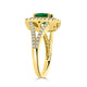 1.18ct Emerald Ring with 0.73tct Diamonds set in 14K Yellow Gold