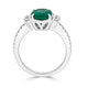 2.35ct Emerald Ring with 0.53tct Diamonds set in 14K White Gold