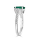 2.35ct Emerald Ring with 0.53tct Diamonds set in 14K White Gold