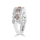 0.18tct Pink Diamond Ring With 0.40tct Diamonds Set In 18Kt Two Tone