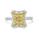 0.50Tct Yellow Diamond Ring With 0.61Tct Diamonds Set In 14Kt Two Tone Gold