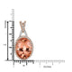 18ct Morganite Pendant with 0.70tct diamonds set in 14K two tone gold