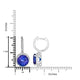 8.85tct Tanzanite Earrings with 0.66tct diamonds set in 14K white gold