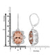 23.28tct Morganite Earrings with 0.81tct diamonds set in 14K two tone gold