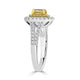 0.72ct Yellow Diamond Ring with 0.55tct Diamonds set in 18KW & 22KY