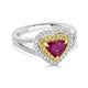 1.05ct Ruby Ring with 0.49tct Diamonds set in 18K Two Tone Gold