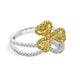 0.63tct Yellow Diamond Ring with 0.51tct Diamonds set in 18K Two Tone Gold