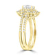 1.04ct Diamond  Rings with 0.63tct Diamond set in 18K Yellow Gold