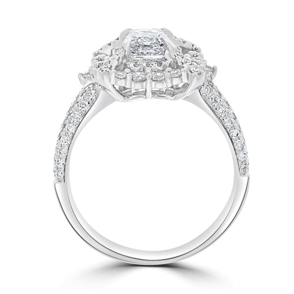 1.05ct Diamond  Rings with 0.76tct Diamond set in 18K White Gold