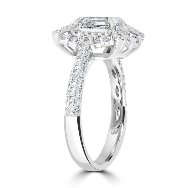 1.05ct Diamond  Rings with 0.76tct Diamond set in 18K White Gold