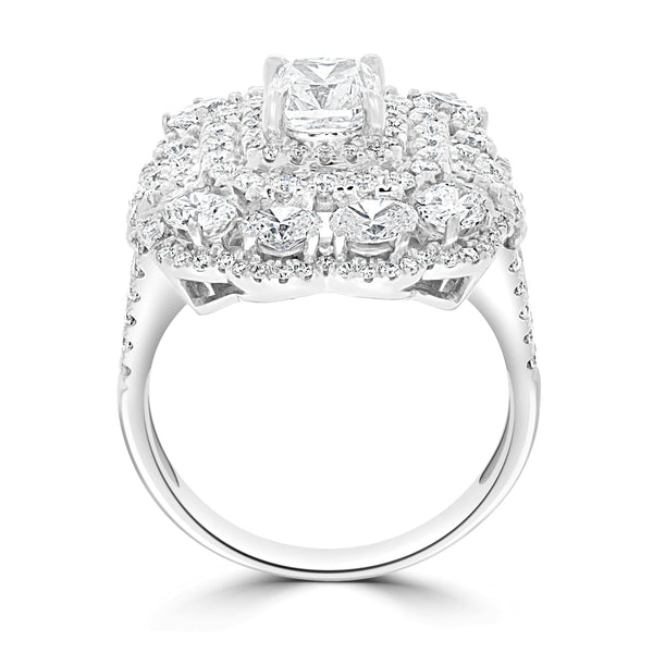 1ct Diamond  Rings with 2.24tct Diamond set in 18K White Gold