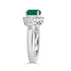 1.62ct Emerald Ring with 0.40tct Diamonds set in 14K White Gold