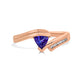 0.49Ct Tanzanite Ring With 0.06Tct Diamonds Set In 14Kt Rose Gold