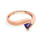 0.49Ct Tanzanite Ring With 0.06Tct Diamonds Set In 14Kt Rose Gold