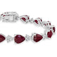 18.12tct Ruby Bracelet with 0.67tct Diamonds set in 14K White Gold