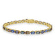 14.34tct Tanzanite Bracelet set in 14K Yellow Gold