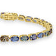 14.34tct Tanzanite Bracelet set in 14K Yellow Gold