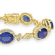 17.28tct Tanzanite Bracelet with 2.11tct Diamonds set in 14K Yellow Gold