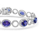 17.69tct Tanzanite Bracelets with 2.43tct Diamond set in 14K White Gold