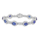 13.24tct Tanzanite Bracelet with 5.6tct Diamonds set in 14K White Gold