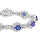 13.24tct Tanzanite Bracelet with 5.6tct Diamonds set in 14K White Gold