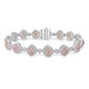 1.15tct Pink Diamond Bracelet with 2.87tct Diamonds set in 14K Two Tone Gold