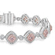 1.15tct Pink Diamond Bracelet with 2.87tct Diamonds set in 14K Two Tone Gold