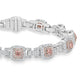 0.89tct Pink Diamond Bracelet with 3.18tct Diamonds set in 14K Two Tone Gold